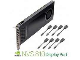 NVIDIA PNY NVS 810 4GB DDR3 PCIe 3.0 - 8x mini DP to DP, GPU-NVS810DP